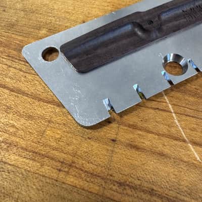 Zamm Guitar Raw Steel Right Hand Bridge for Danelectro Silvertone Made in USA