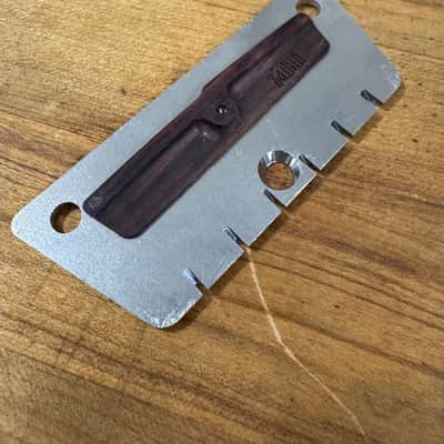 Zamm Left-Handed Raw Steel Guitar Bridge – Made in USA Fits Danelectro