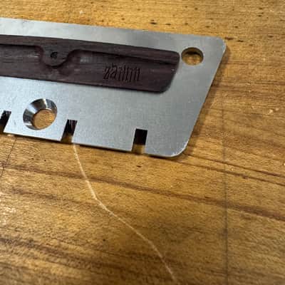 Zamm Left Hand Bass Raw Steel Guitar Bridge – Made in USA Fits Danelectro