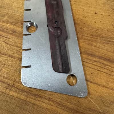 Zamm Baritone Raw Steel Guitar Bridge – Made in USA Fits Danelectro